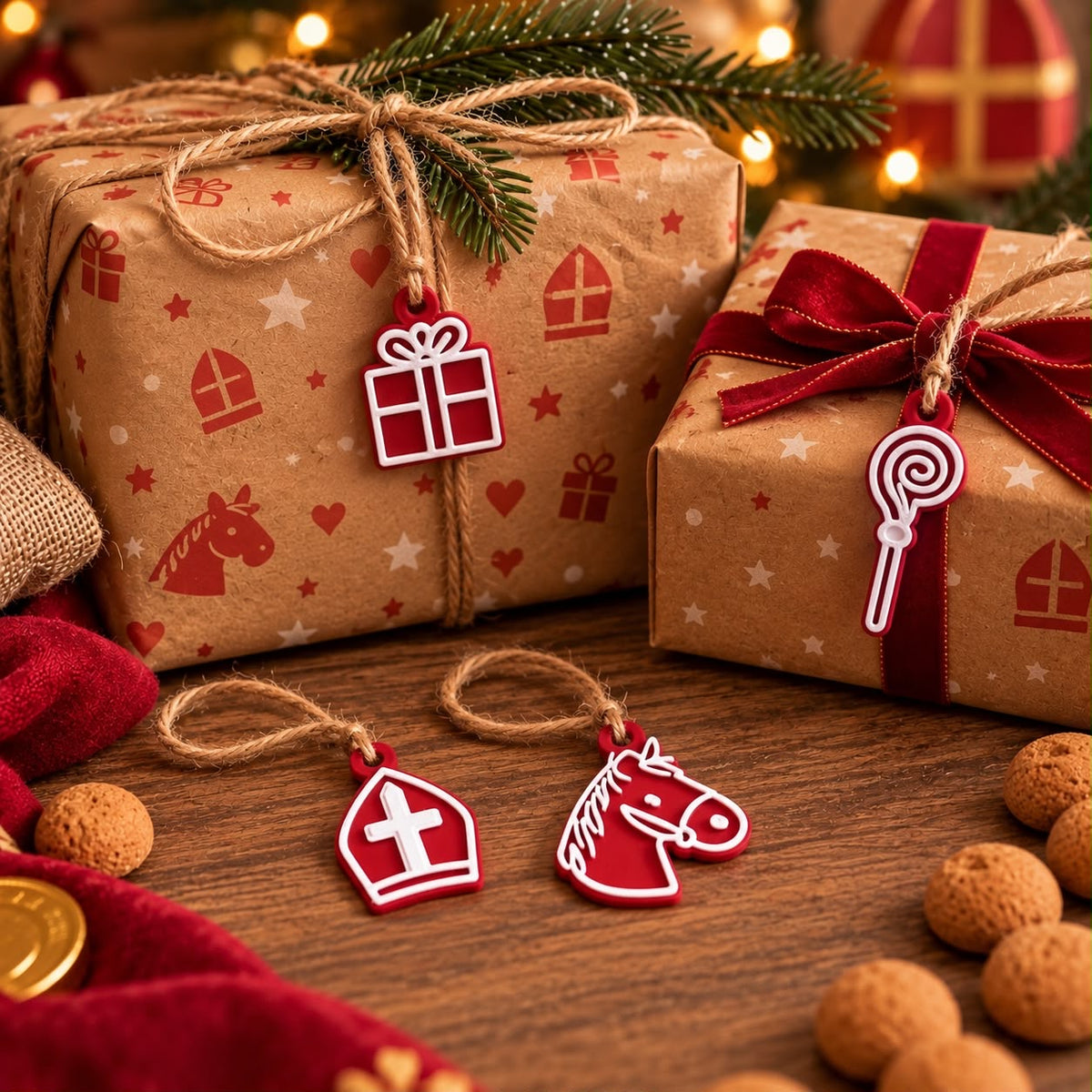 Cadeaulabels Sinterklaas en Kerst