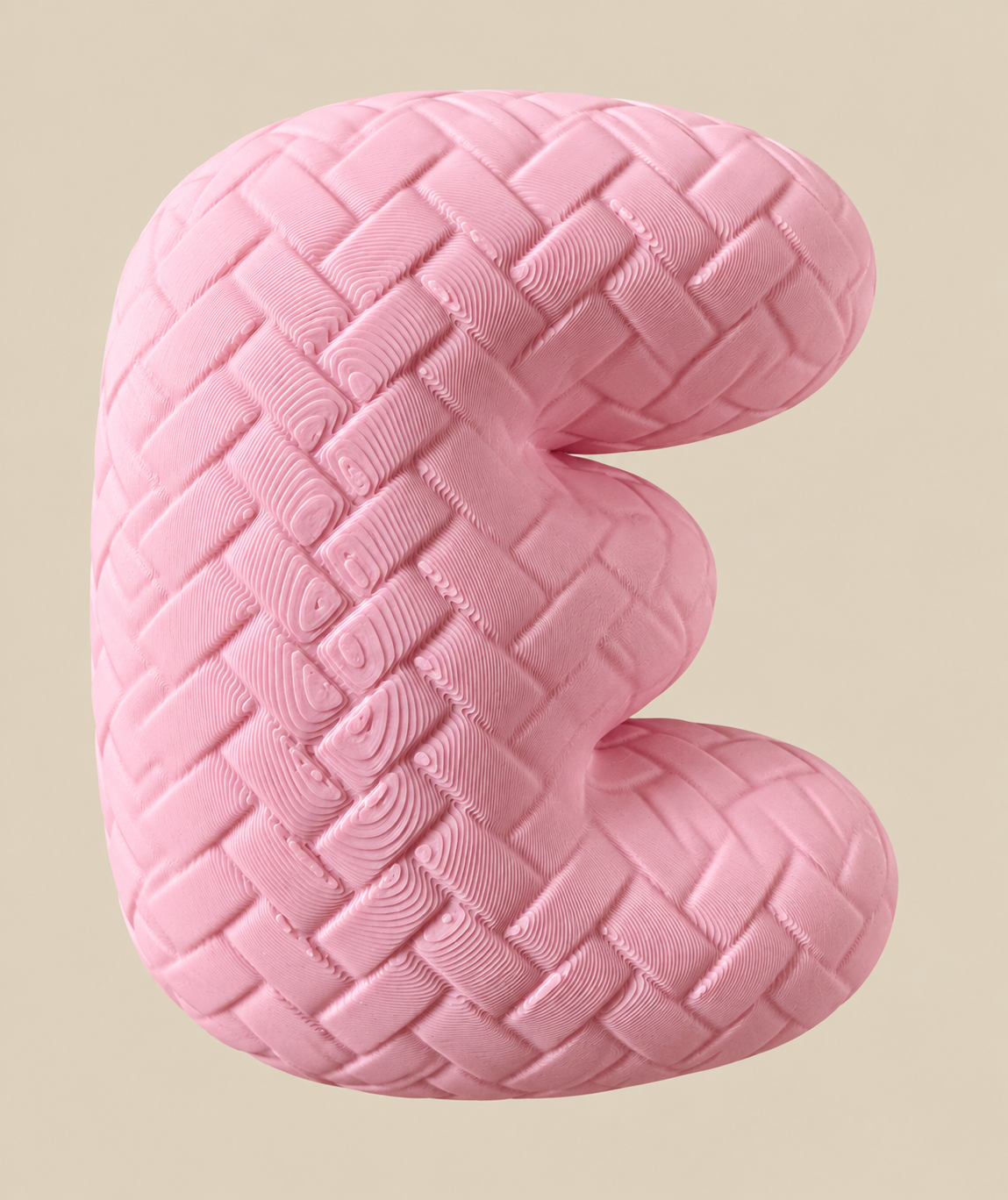3D bubble letters Gebreid