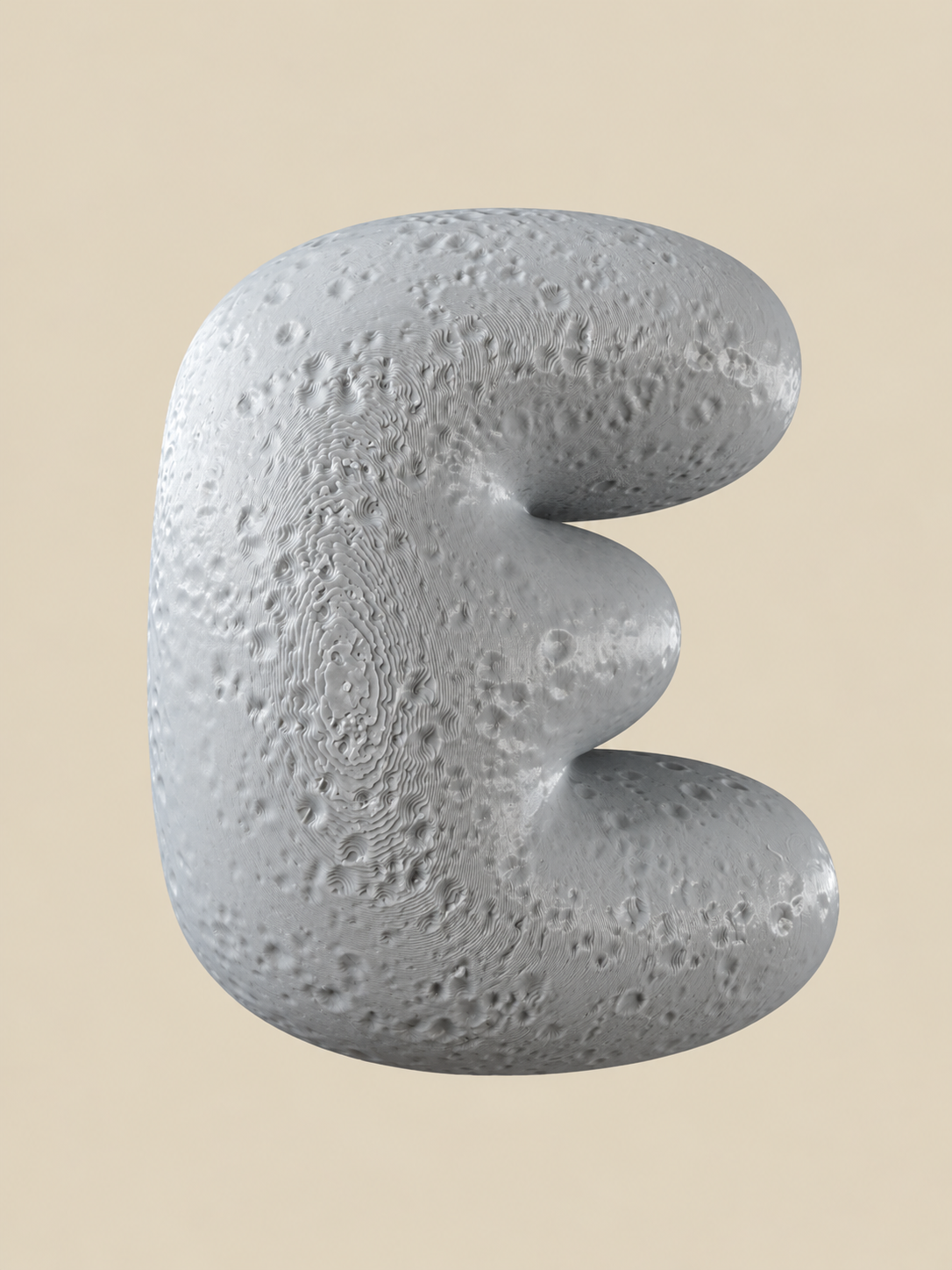 3D bubble letters Maankrater