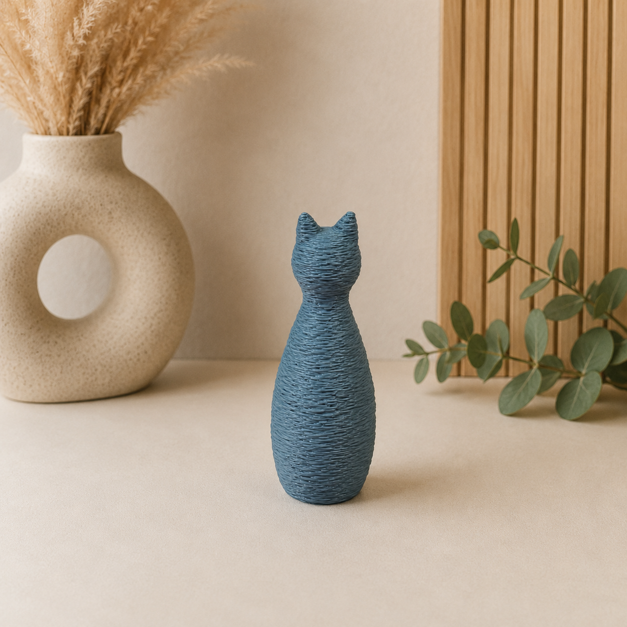 Honden en Katten beeldje in fuzzy skin