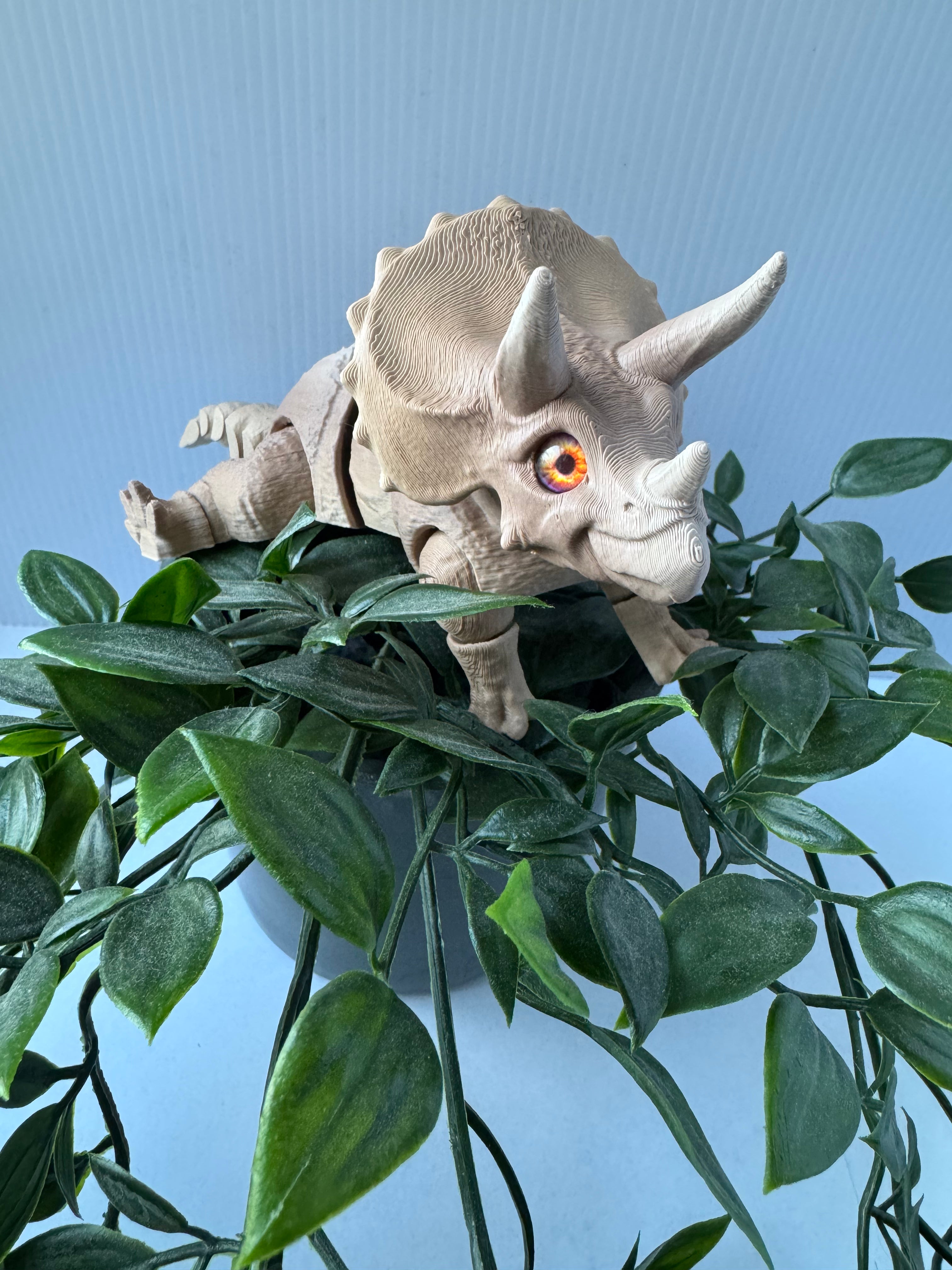 Articulated Triceratops dinosaurus fidget toy