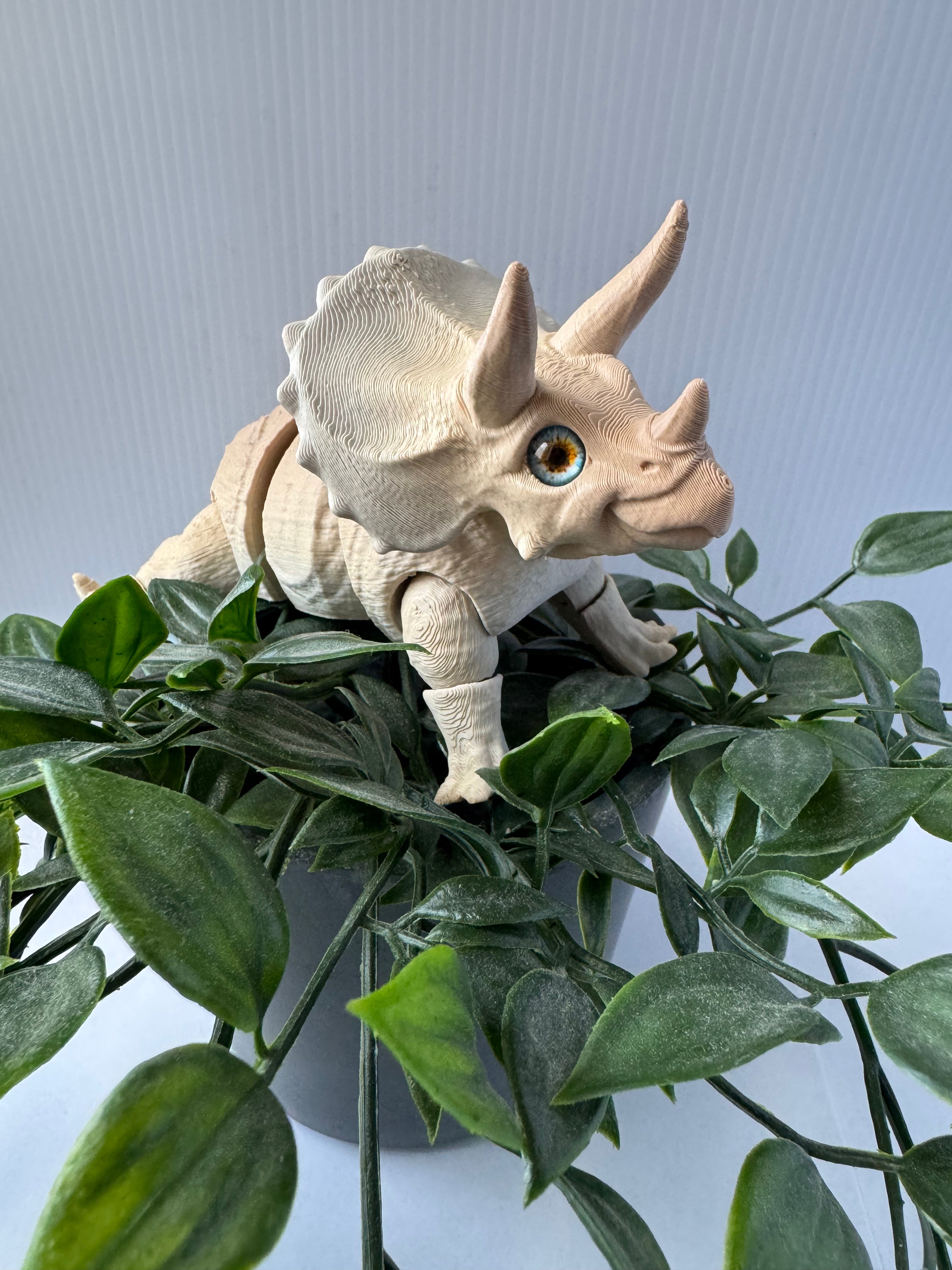 Articulated Triceratops dinosaurus fidget toy