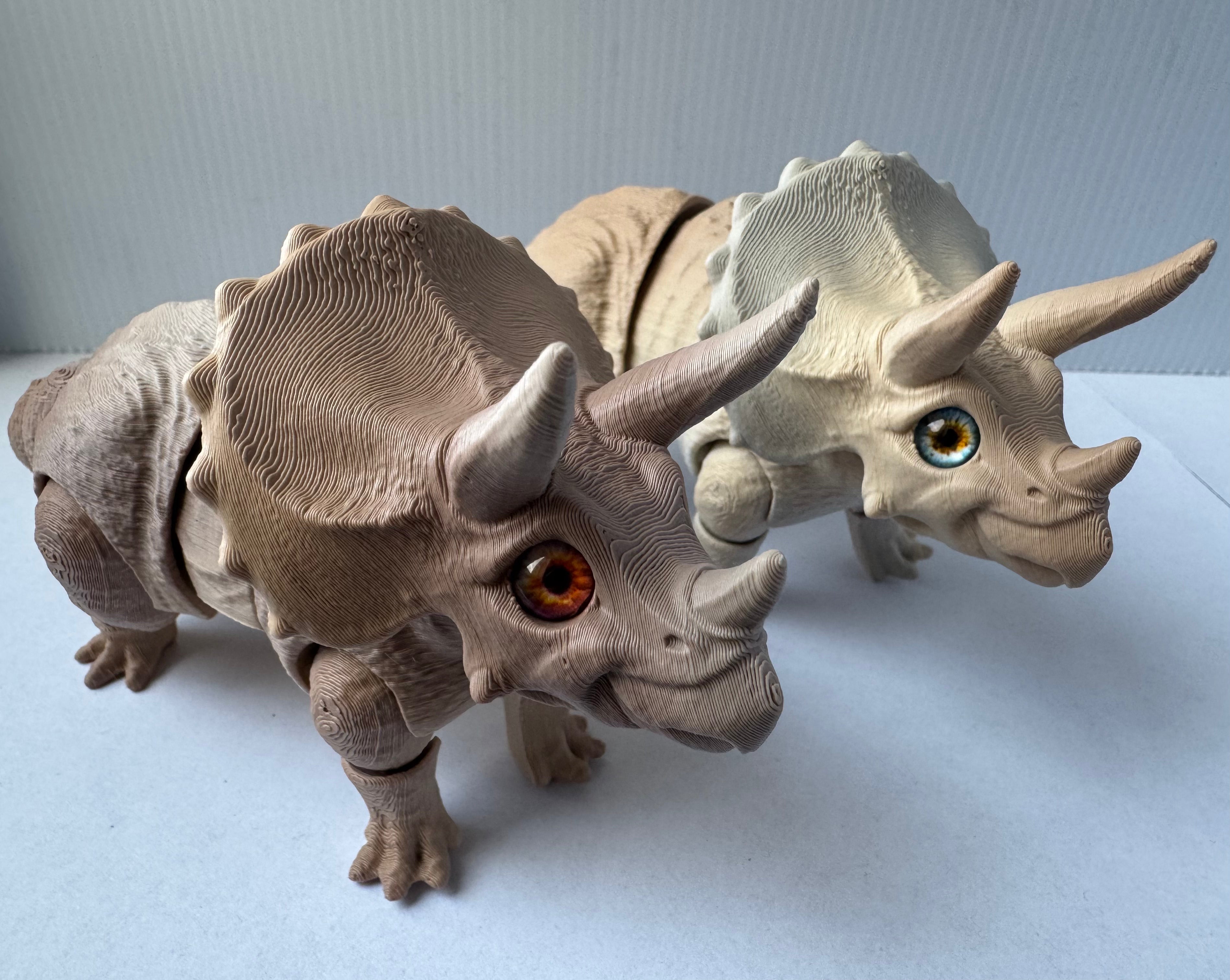 Articulated Triceratops dinosaurus fidget toy