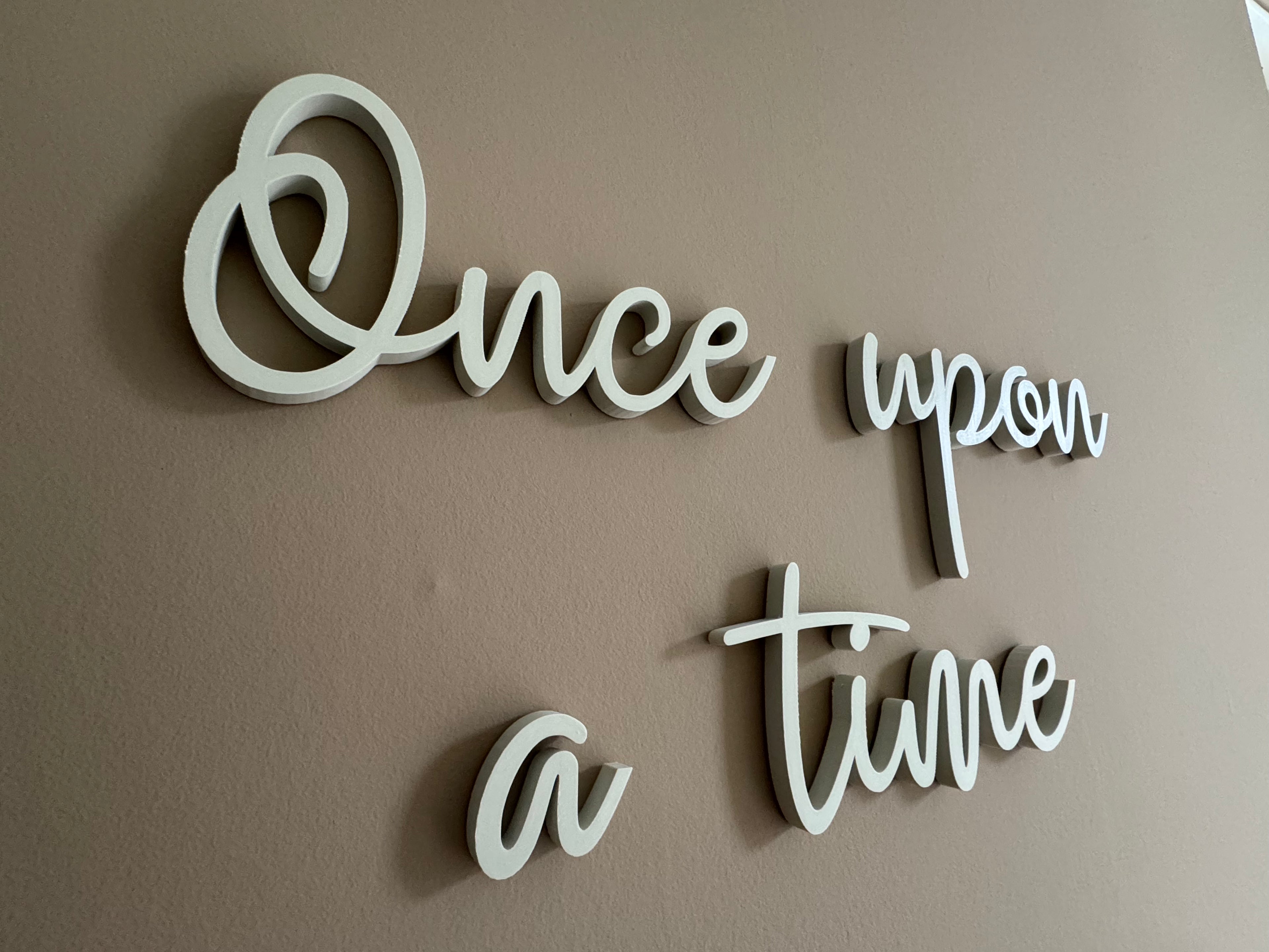 Once upon a time letters voor leeshoek op babykamer / kinderkamer
