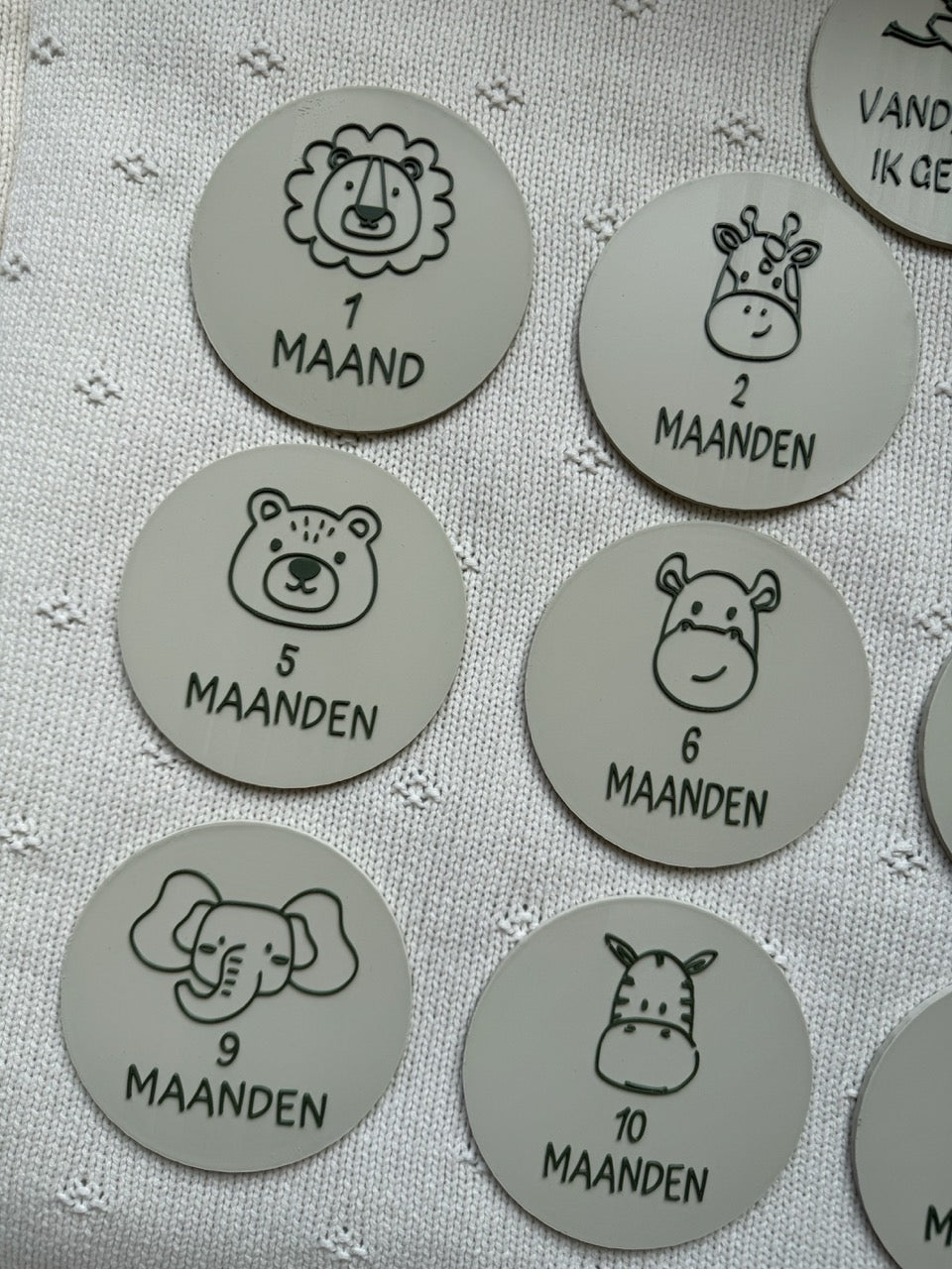 Mijlpaal kaartjes baby 0 maanden tot 1 jaar