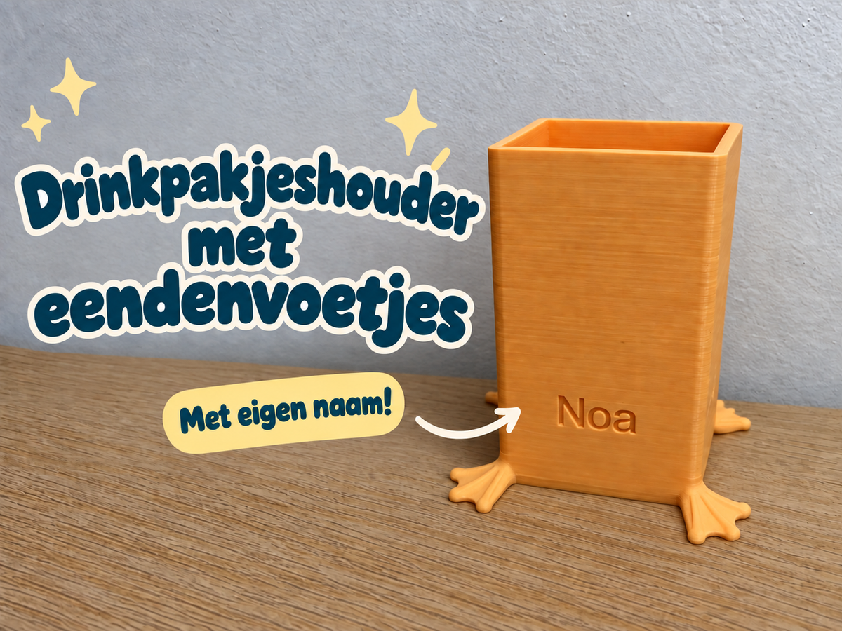 Pakjeshouder eend met aanpasbare naam